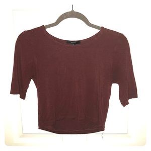 Maroon crop top